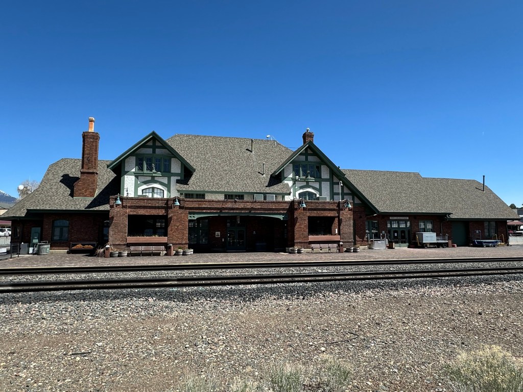 Train station in Flagstaff, Arizona. Picture by Happy Vegan Campers.