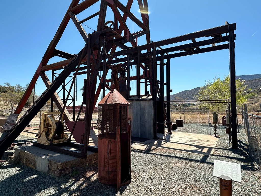 Audrey Headframe Park in Jerome, Arizona. Picture by Happy Vegan Campers.