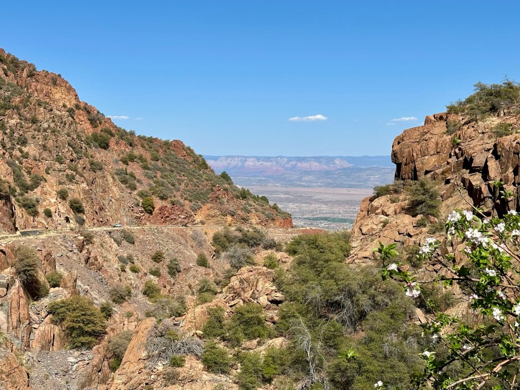 Views from Prescott National Forest near Mingus Hang Glider Launch in Jerome, Arizona. Picture by Happy Vegan Campers.