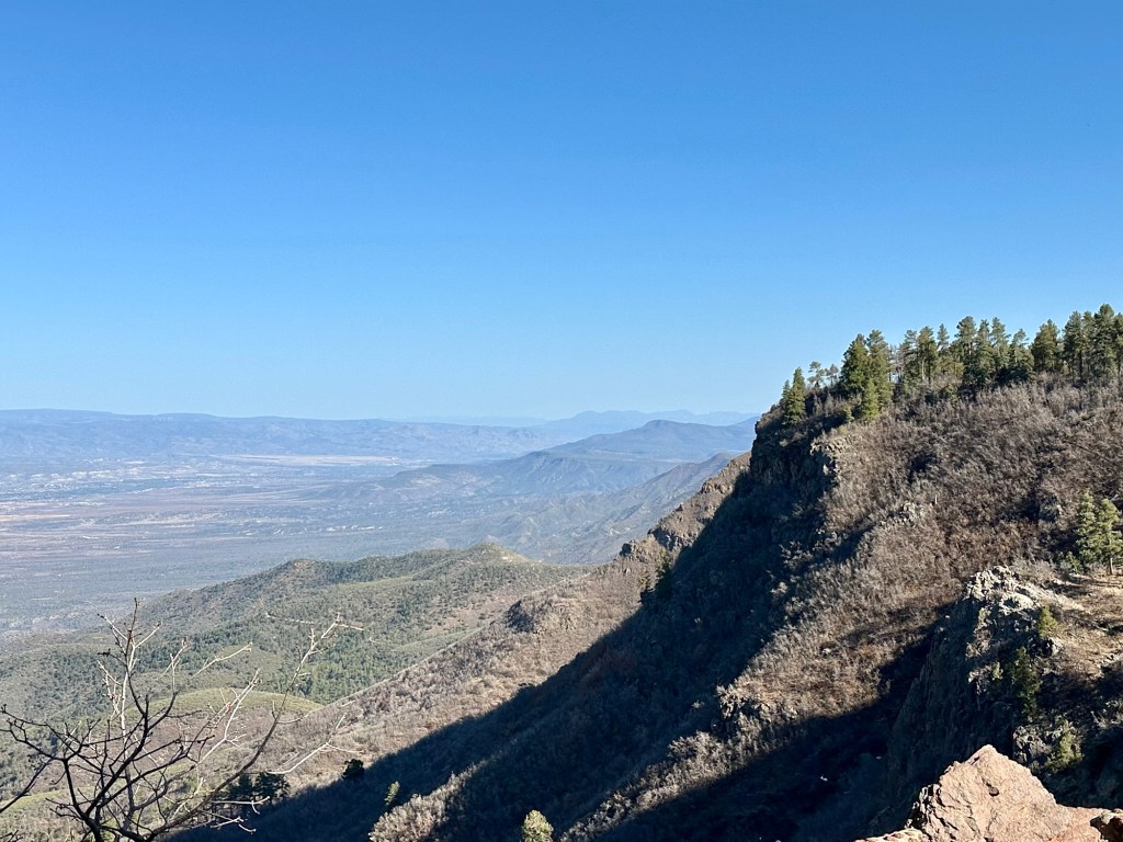 Views from Prescott National Forest near Mingus Hang Glider Launch in Jerome, Arizona. Picture by Happy Vegan Campers.
