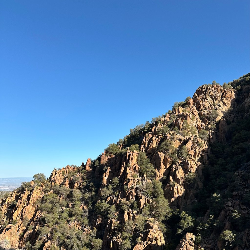Views from Prescott National Forest near Mingus Hang Glider Launch in Jerome, Arizona. Picture by Happy Vegan Campers.