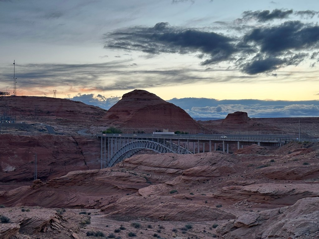 Glen Canyon Dam Bridge in Page, Arizona. Picture by Happy Vegan Campers.