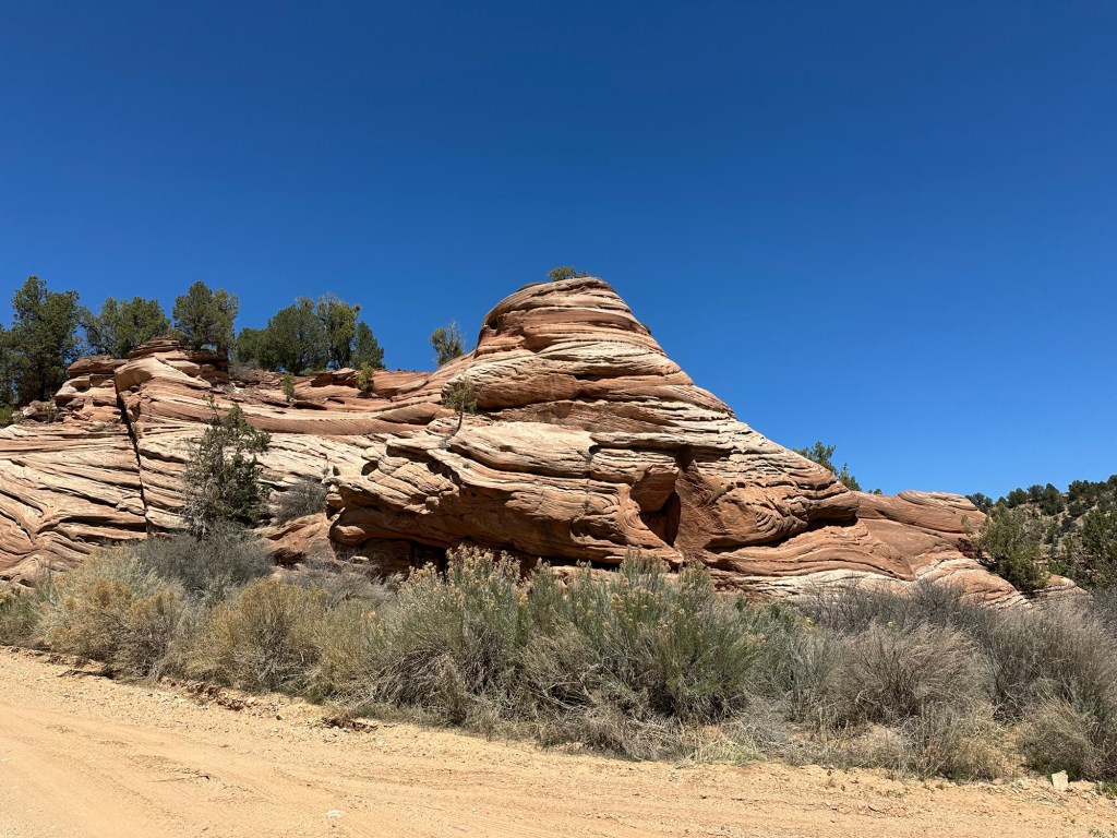 Rock formation at Best Friends Animal Sanctuary in Kanab, Utah. Picture by Happy Vegan Campers.