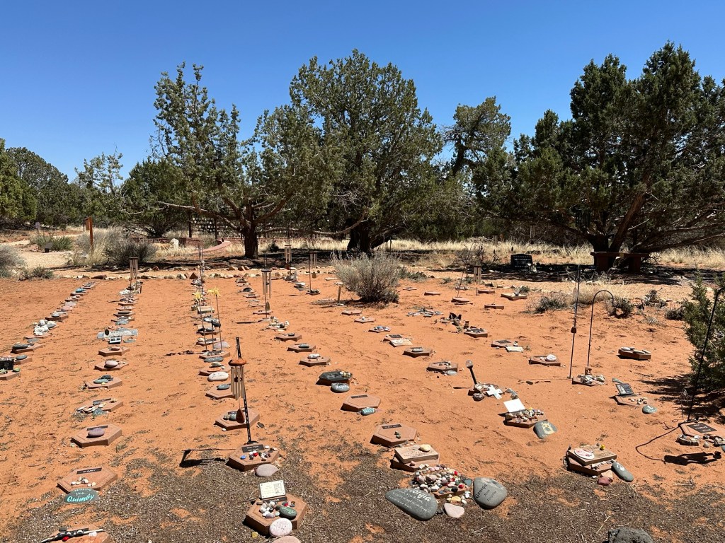 Pet cemetery at Best Friends Animal Sanctuary in Kanab, Utah. Picture by Happy Vegan Campers.