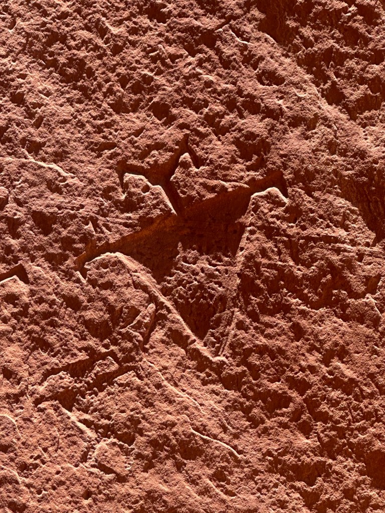 Petroglyph at Best Friends Animal Sanctuary in Kanab, Utah. Picture by Happy Vegan Campers.