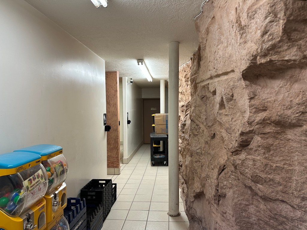 Hollow Mountain gas station inside a cave in Hanksville, Utah. Picture by Happy Vegan Campers.
