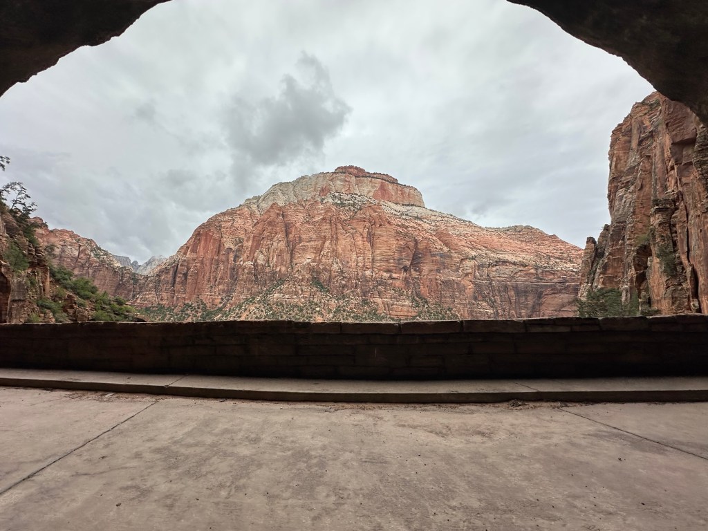 Zion-Mt Carmel Tunnel in Zion National Park in Springdale, Utah. Picture by Happy Vegan Campers.