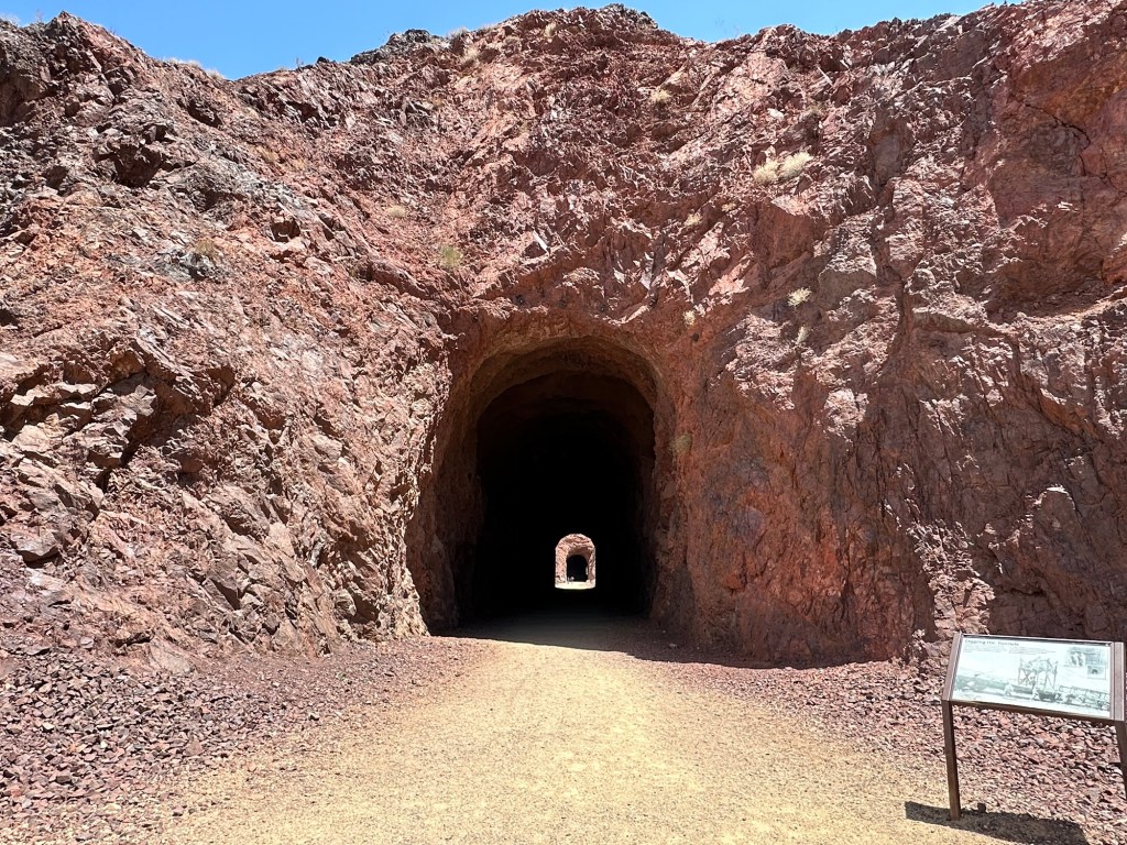 Tunnel on Historic Railroad Trail at Lake Mead National Recreation Area in Boulder City, Nevada. Picture by Happy Vegan Campers.