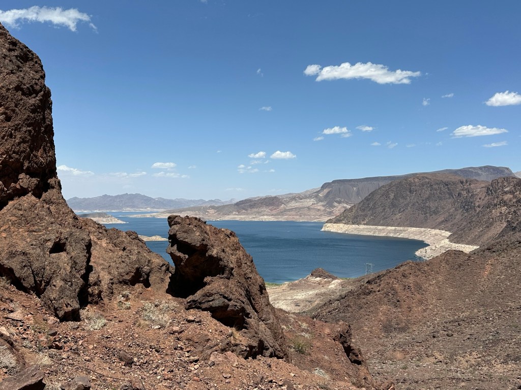 Lake Mead viewed from Historic Railroad Trail at Lake Mead National Recreation Area in Boulder City, Nevada. Picture by Happy Vegan Campers.