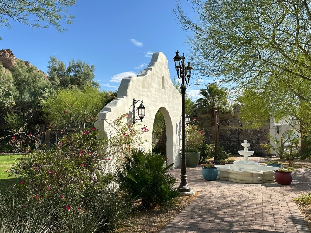 Event space at the Inn at Death Valley in Death Valley, California. Picture by Happy Vegan Campers.