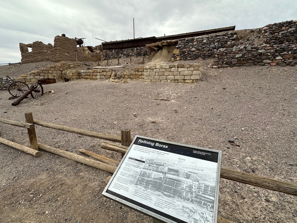 Harmony Borax Works in Death Valley National Park, California. Picture by Happy Vegan Campers.