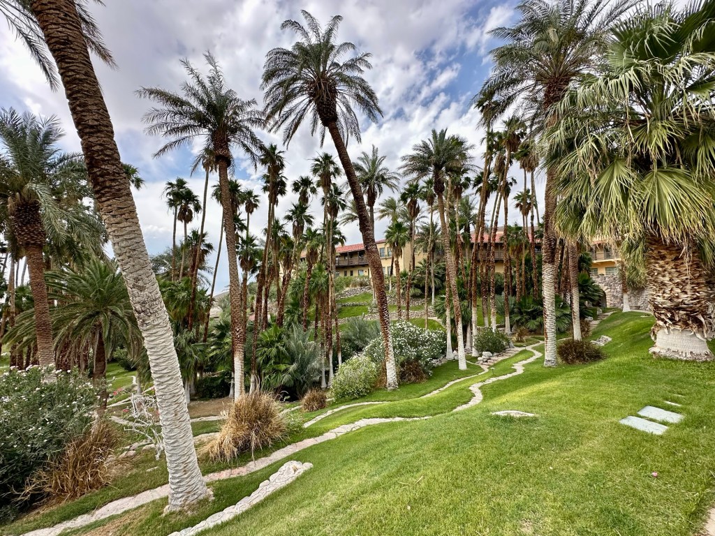 The grounds at The Inn at Death Valley, California. Picture by Happy Vegan Campers.