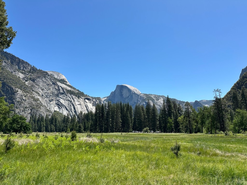 Half Dome in Yosemite National Park, California. Picture by Happy Vegan Campers.