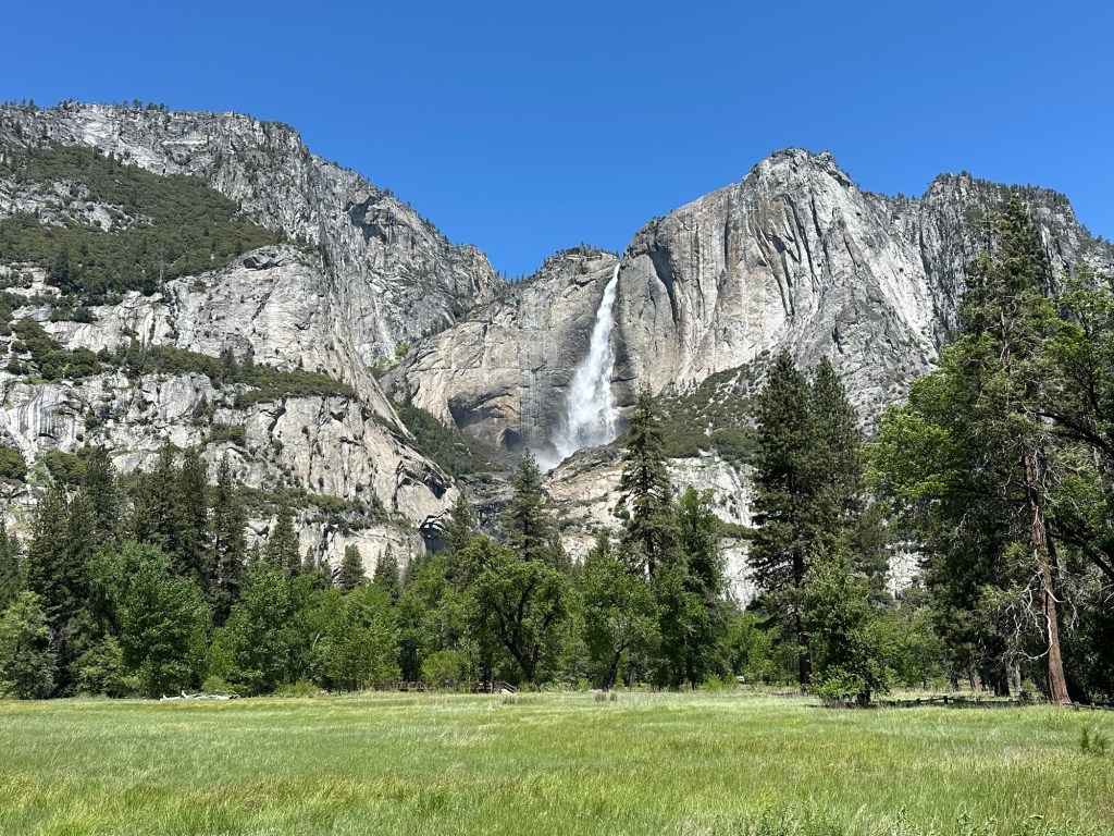 Yosemite Falls at Yosemite National Park, California. Picture by Happy Vegan Campers.