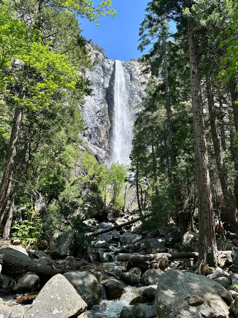 Bridalveil Falls in Yosemite National Park, California. Picture by Happy Vegan Campers.