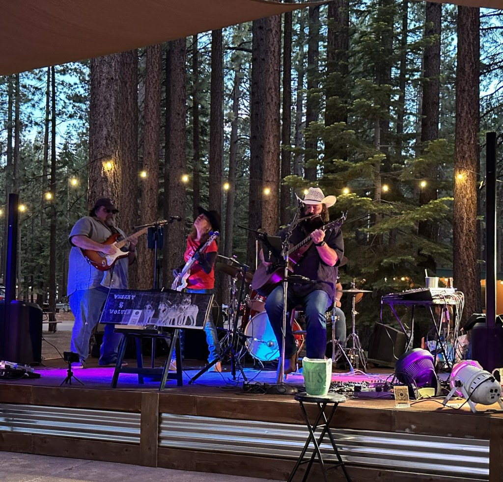 Whiskey & Wolves band at South Valley Campground in South Lake Tahoe, California. Picture by Happy Vegan Campers.