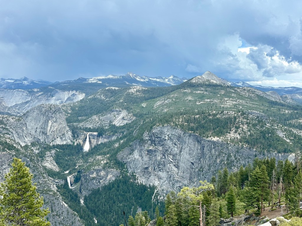 View from Glacier Point in Yosemite National Park, California. Picture by Happy Vegan Campers.