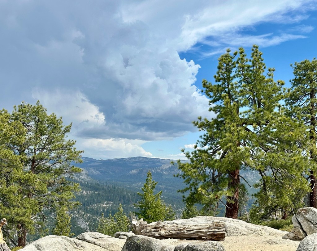 View from Glacier Point in Yosemite National Park, California. Picture by Happy Vegan Campers.