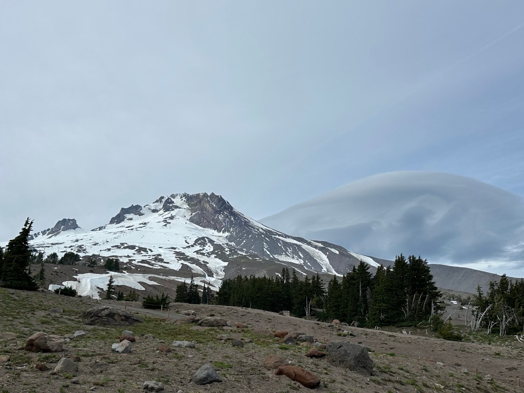 View from Timberline Lodge in Government Camp, Oregon. Picture by Happy Vegan Campers.
