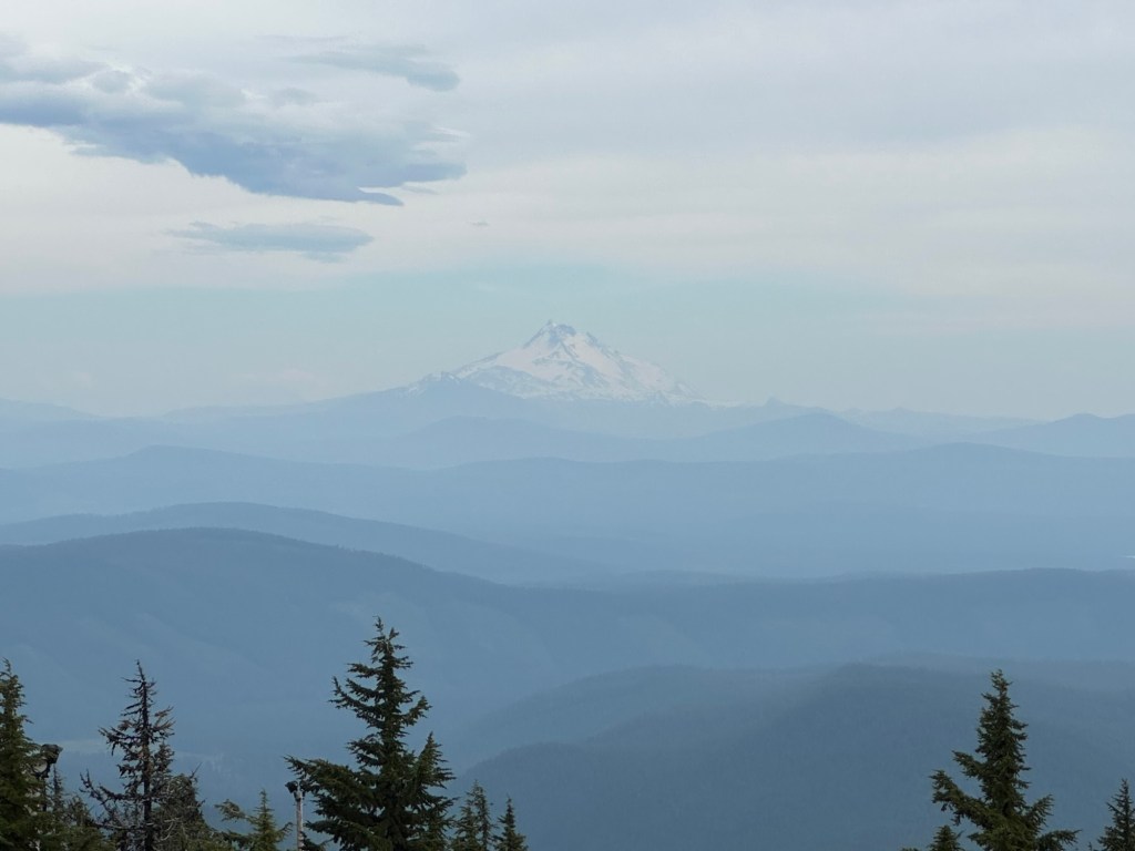 View from Timberline Lodge in Government Camp, Oregon. Picture by Happy Vegan Campers.