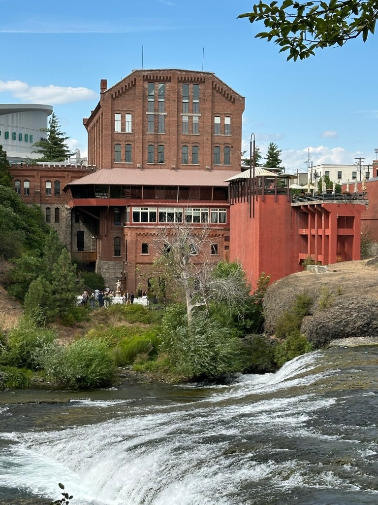 Spokane Falls by Riverfront Park in Spokane, Washington. Picture by Happy Vegan Campers.