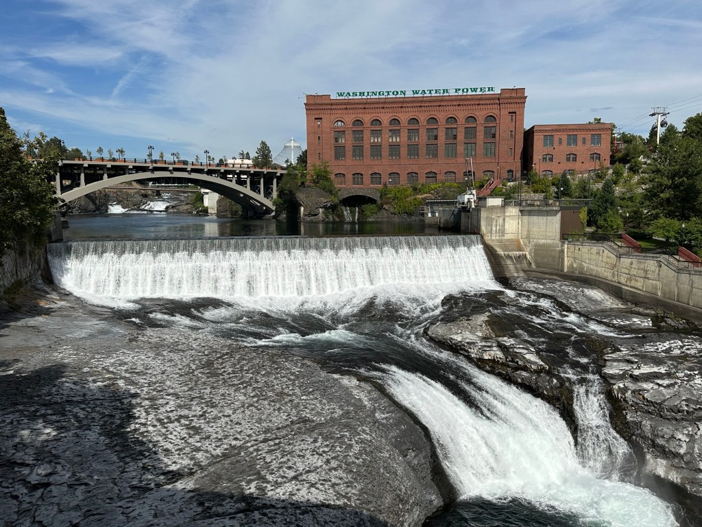 Spokane Falls by Riverfront Park in Spokane, Washington. Picture by Happy Vegan Campers.
