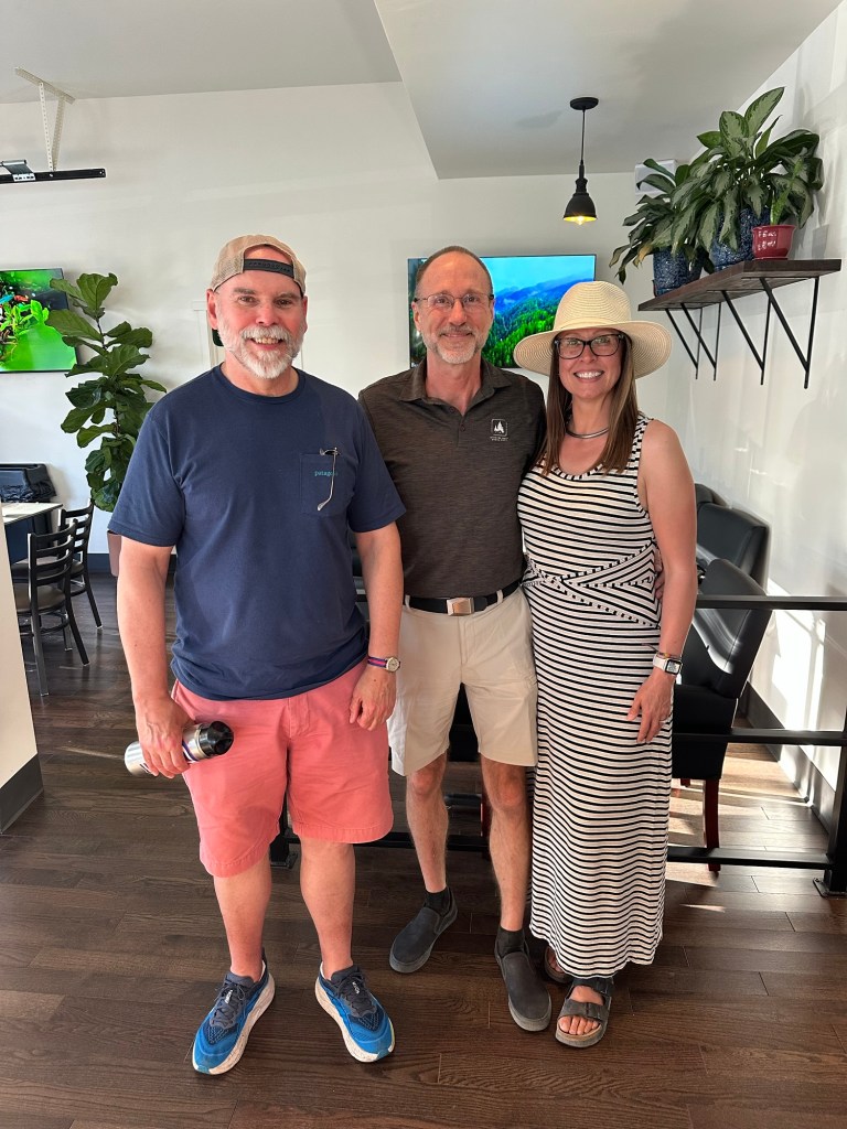 Warren, Daniel, and Kristin at Plant Gossip in Coeur d'Alene, Idaho. Picture by Happy Vegan Campers.