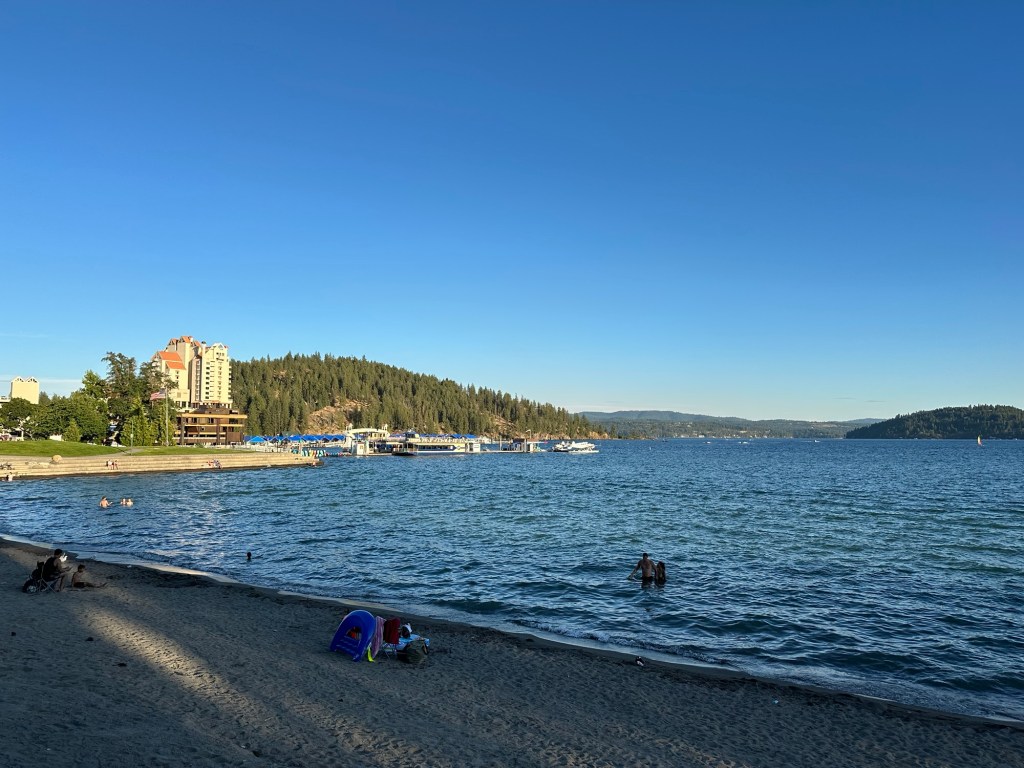 Lake at Coeur d'Alene, Idaho. Picture by Happy Vegan Campers.