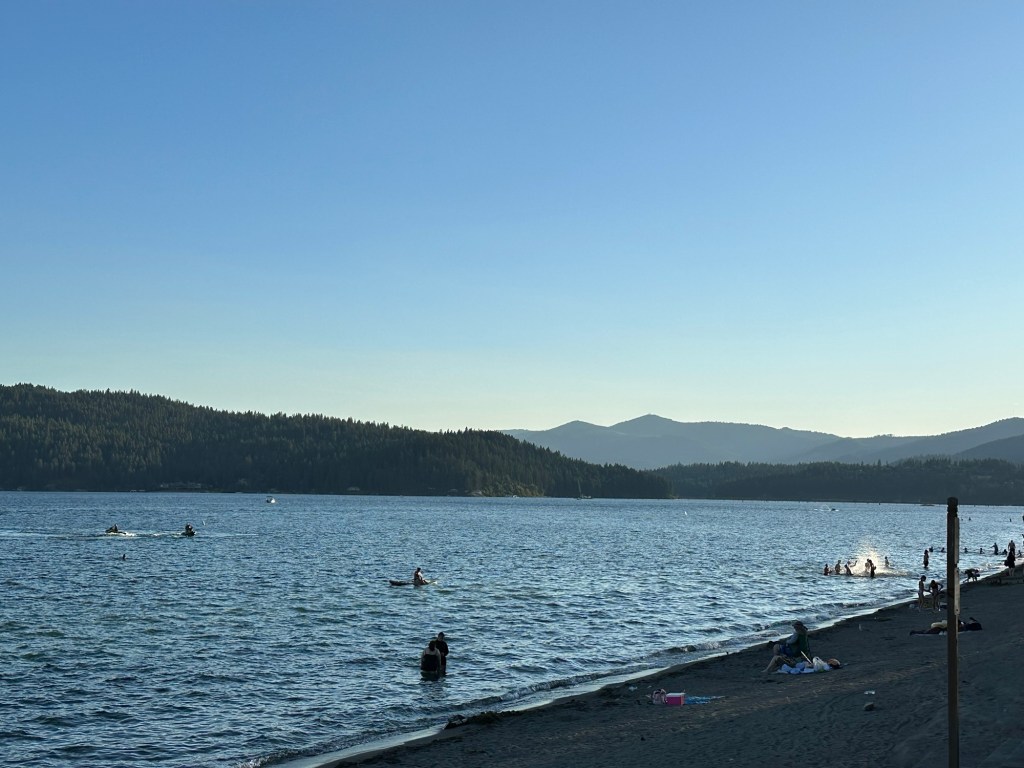 Lake at Coeur d'Alene, Idaho. Picture by Happy Vegan Campers.