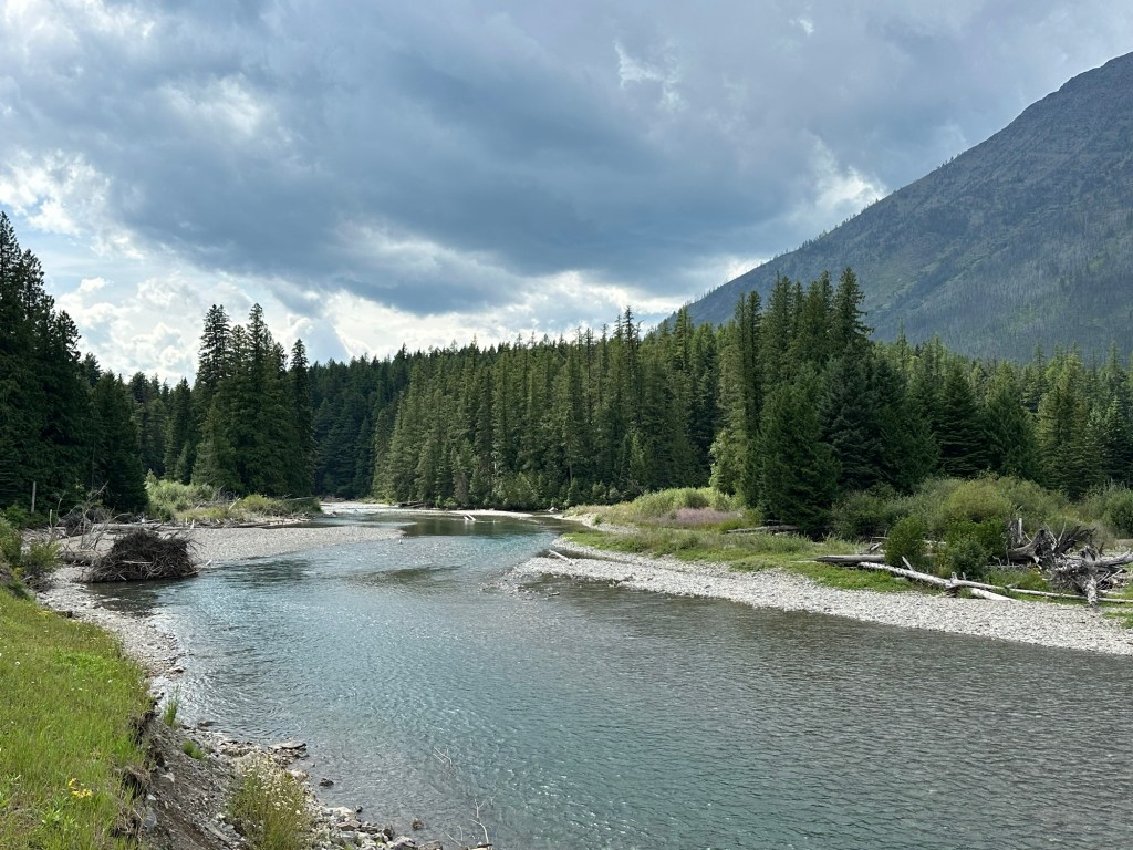 River in Glacier National Park in Montana. Picture by Happy Vegan Campers.