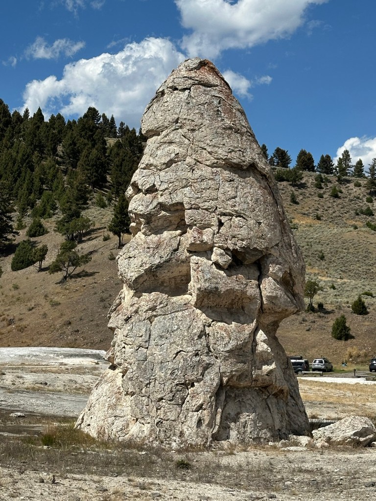 Mammoth Hot Springs In Yellowstone National Park in Montana, USA. Picture by Happy Vegan Campers.