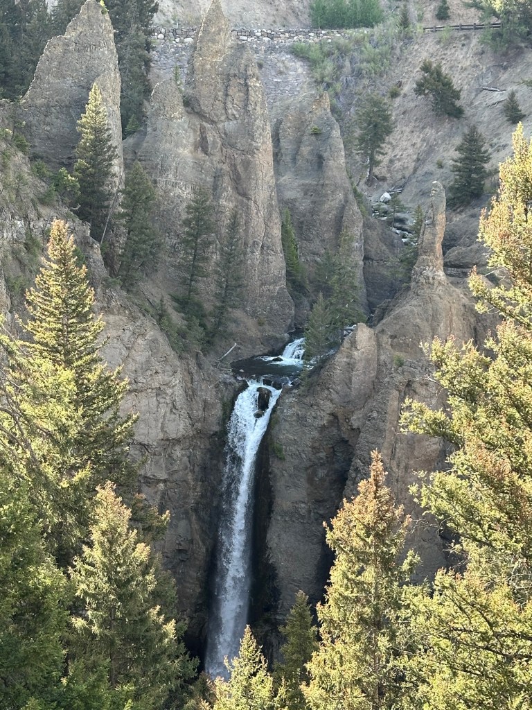 Tower Falls in Yellowstone National Park in Montana, USA. Picture by Happy Vegan Campers.