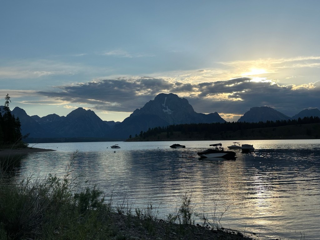 Jackson Lake in Grand Teton National Park in Wyoming, USA.