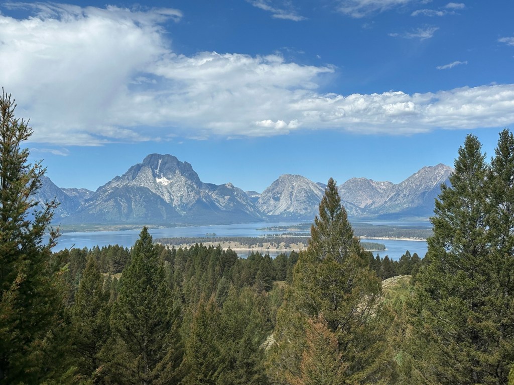 View from Signal Mountain Overlook in Grand Teton National Park in Wyoming, USA.
