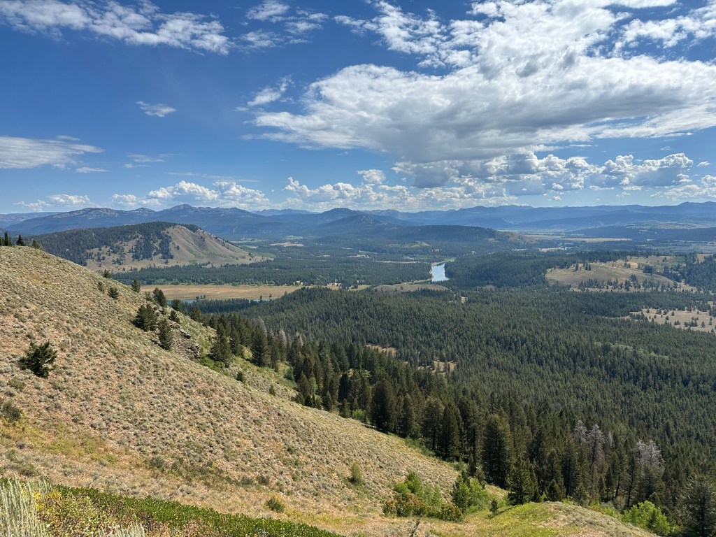 View from Signal Mountain Overlook in Grand Teton National Park in Wyoming, USA.