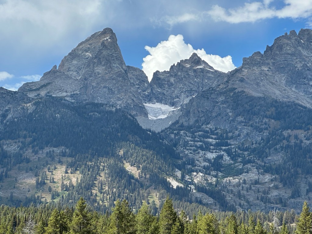 View from Teton Glacier Turnout in Grand Teton National Park, Wyoming, USA.