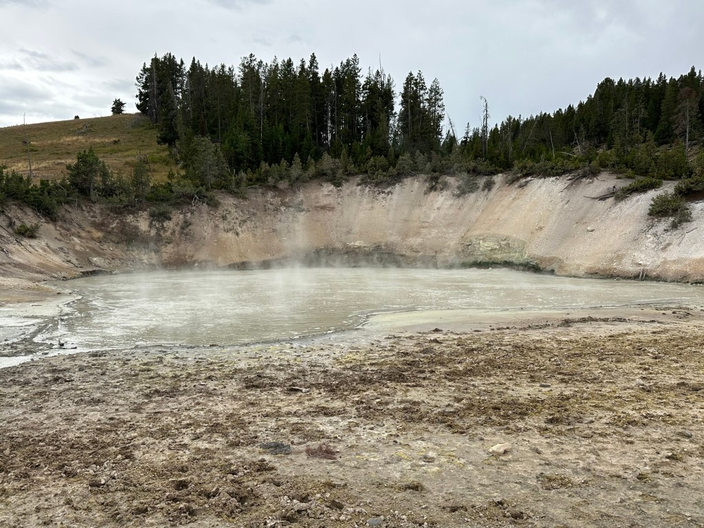 Mud Geyser in Yellowstone National Park in Wyoming, USA.