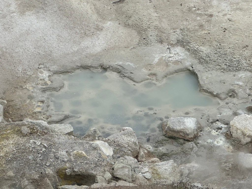 Sulfur Caldron in Yellowstone National Park in Wyoming, USA.