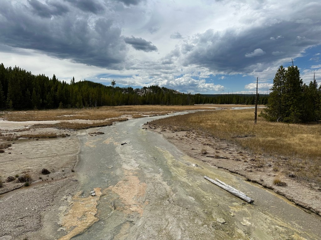 Norris Geyser Basin in Yellowstone National Park in Wyoming, USA.