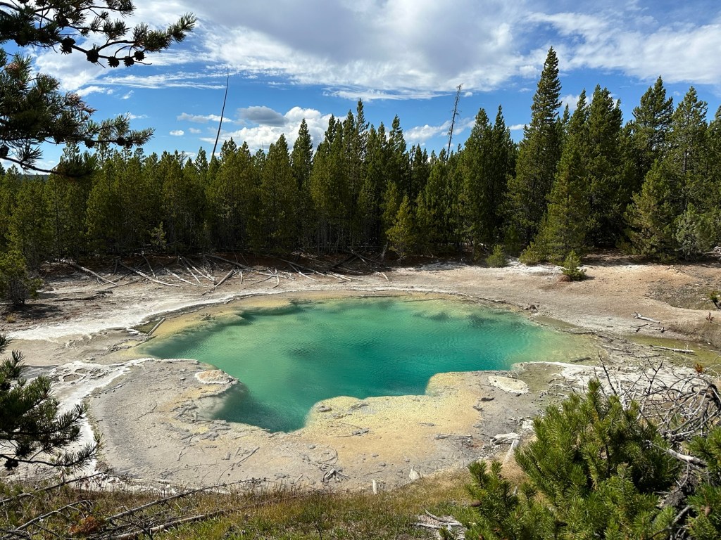 Emerald Spring in Yellowstone National Park in Wyoming, USA.
