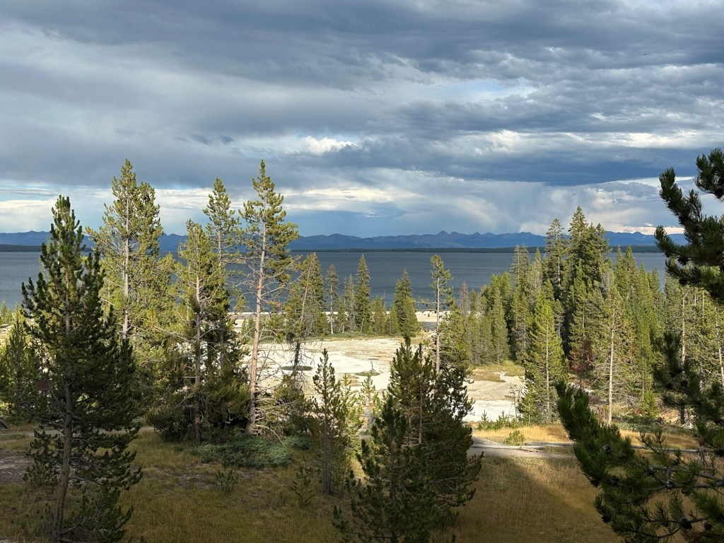 Yellowstone Lake in Yellowstone National Park in Wyoming, USA.