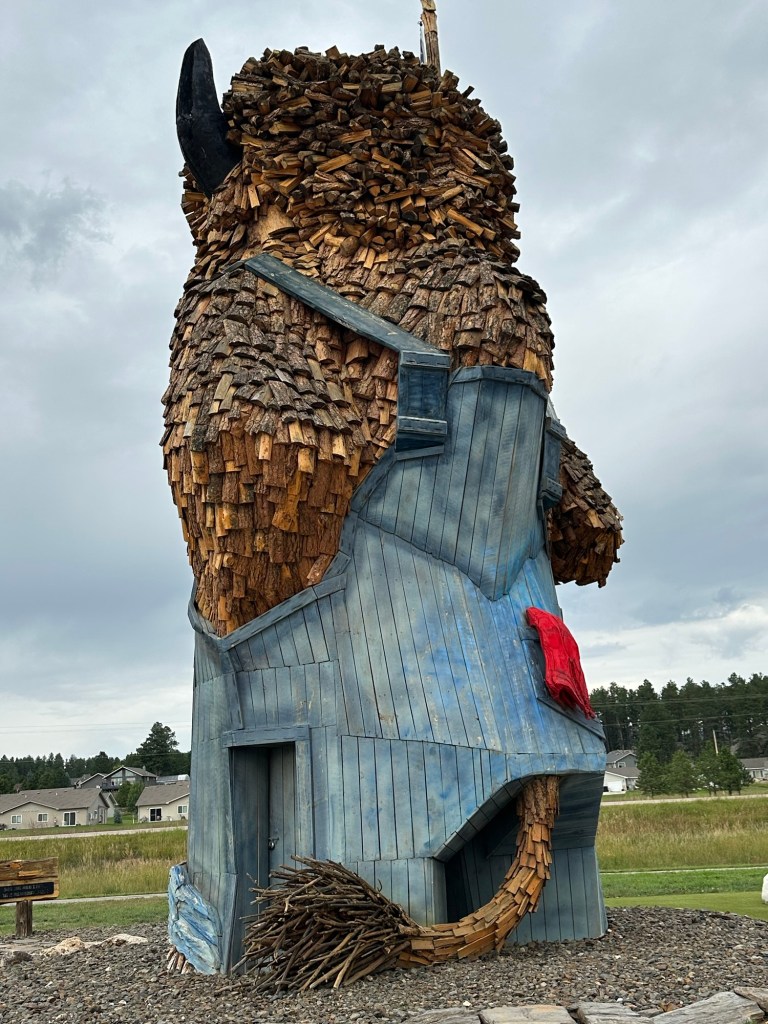 Bo the Bearded Buffalo by Dalh's Chainsaw Art in Custer, South Dakota, USA.