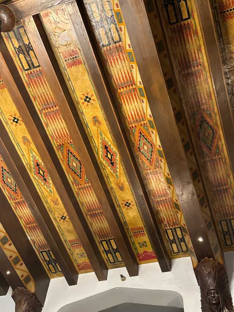 Ceiling of lobby in Hotel Alex Johnson in Rapid City, South Dakota, USA.