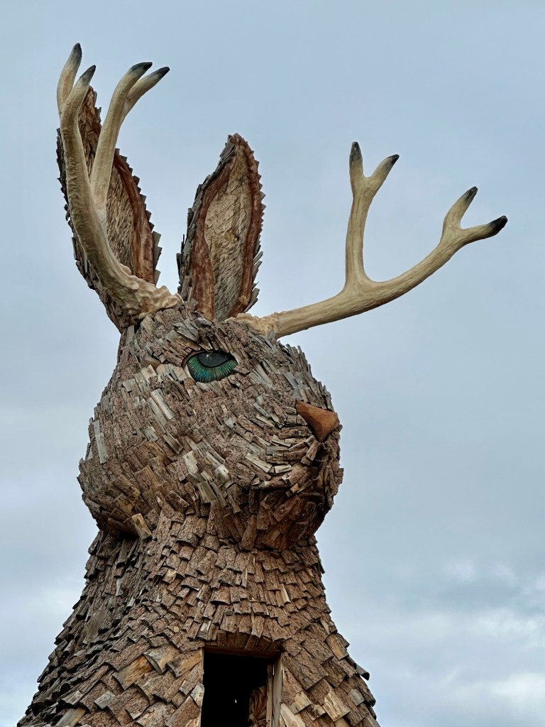 World's Largest Jackalope by Dalh's Chainsaw Art in Wall, South Dakota, USA.