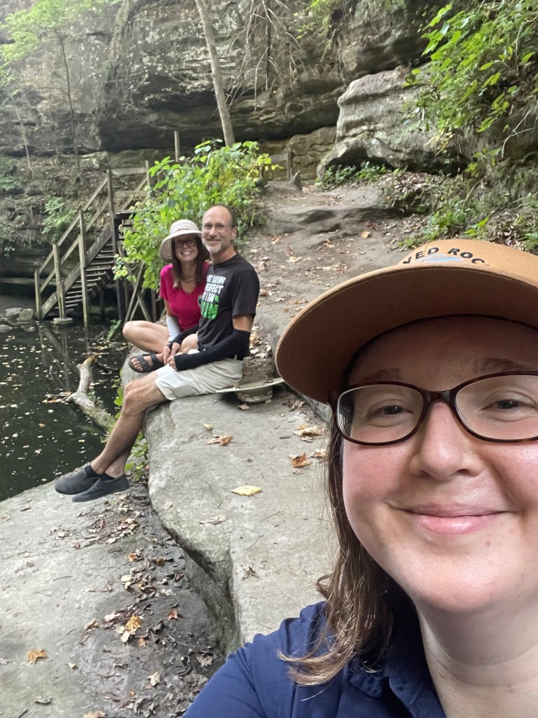 Kristin, Daniel and MacKenzie in Dells Canyon in Matthiessen State Park in Oglesby, Illinois, USA.
