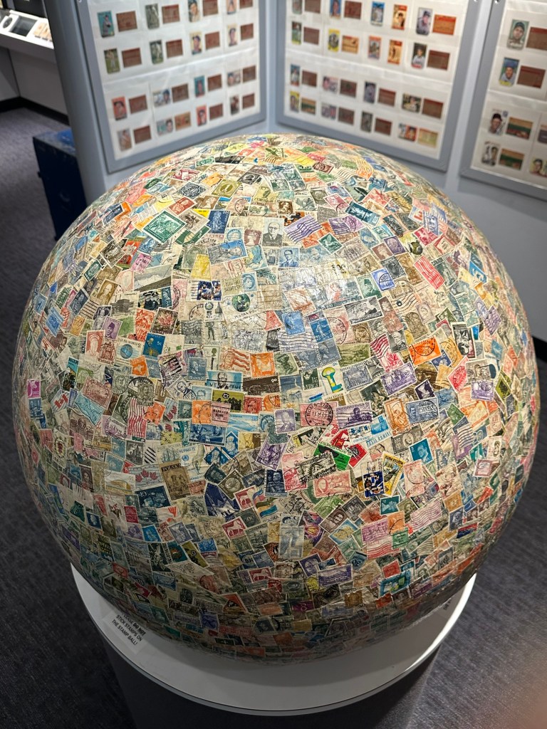 World’s Largest Ball of Stamps at Boys Town in Boys Town, Nebraska, USA.