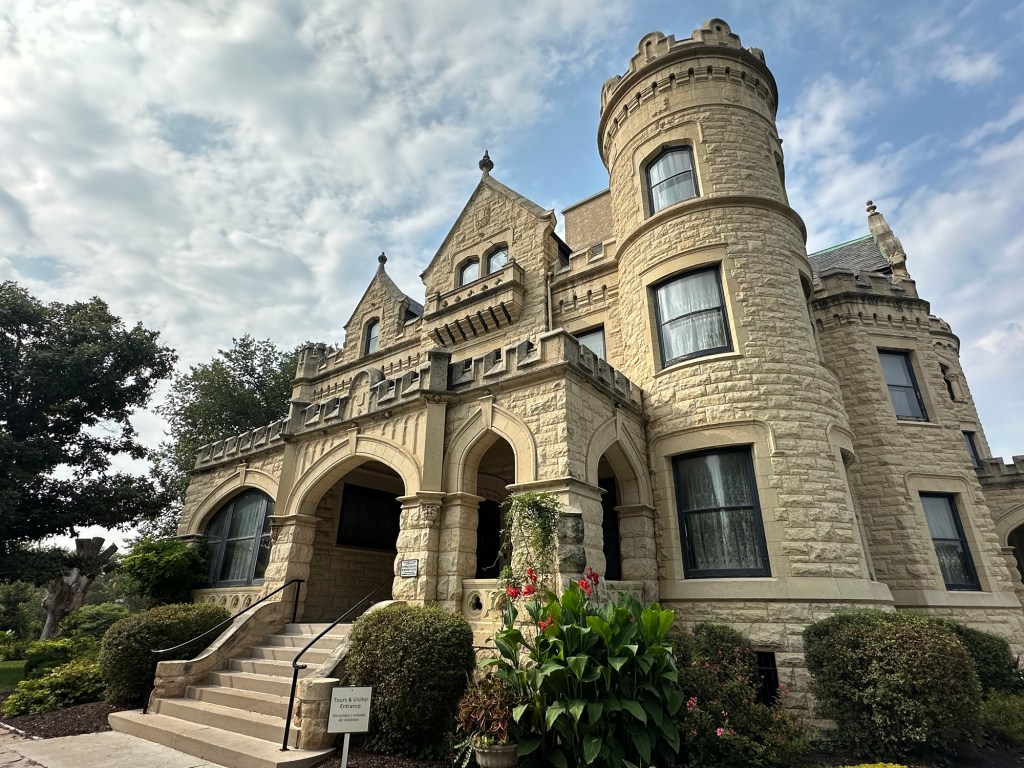 Exterior view of Joslyn Castle in Omaha, Nebraska, USA.