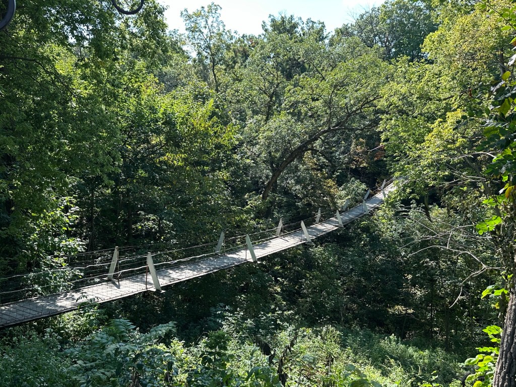 Lover’s Leap Bridge in Columbus Junction, Iowa, USA.