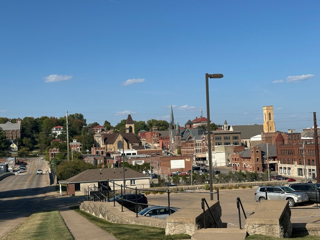 Downtown area of Burlington, Iowa, USA.