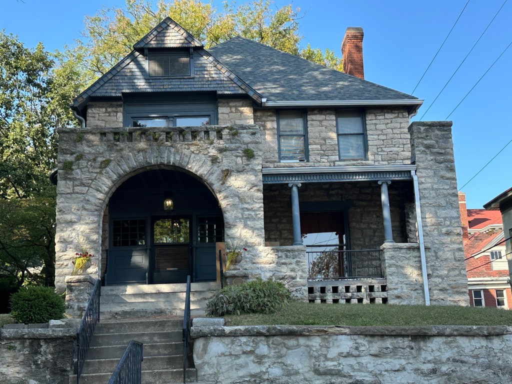 Old house in Burlington, Iowa, USA.